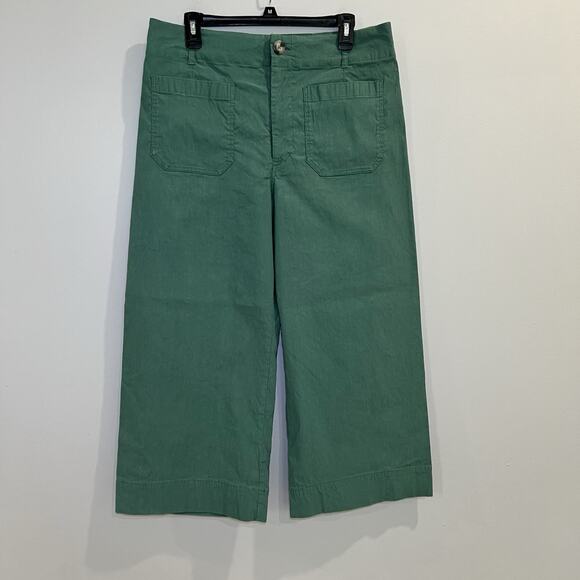 Maeve By Anthropologie The Colette Wide Leg Pants Size 33P - Picture 2 of 8